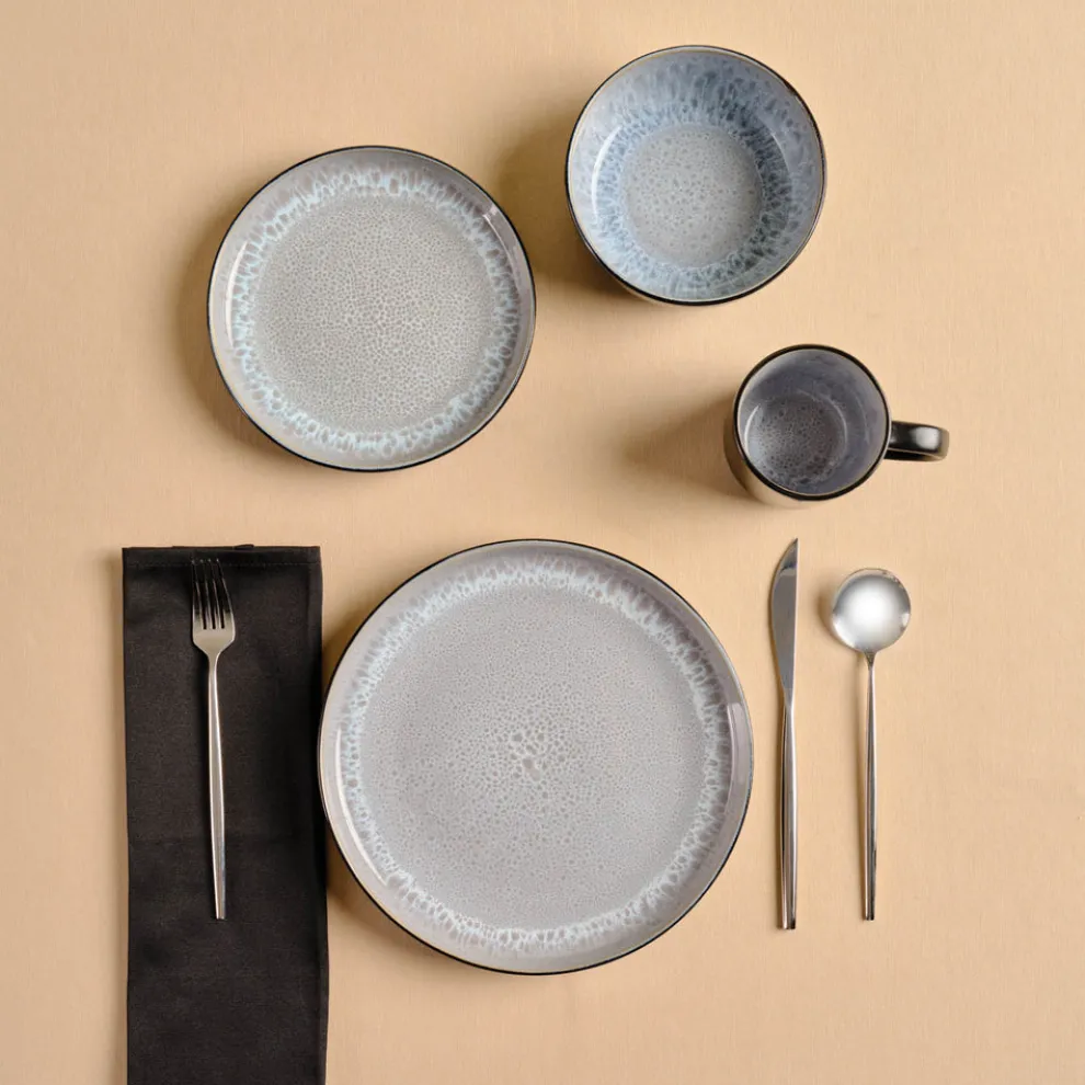 Karaca Messina Reactive Glaze 16-Piece Dinner Set for 4 People, Multi