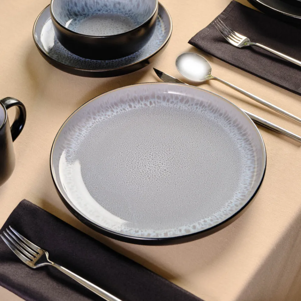 Karaca Messina Reactive Glaze 16-Piece Dinner Set for 4 People, Multi
