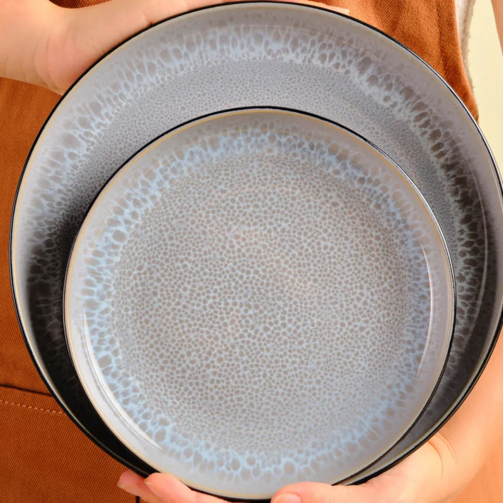 Karaca Messina Reactive Glaze 16-Piece Dinner Set for 4 People, Multi