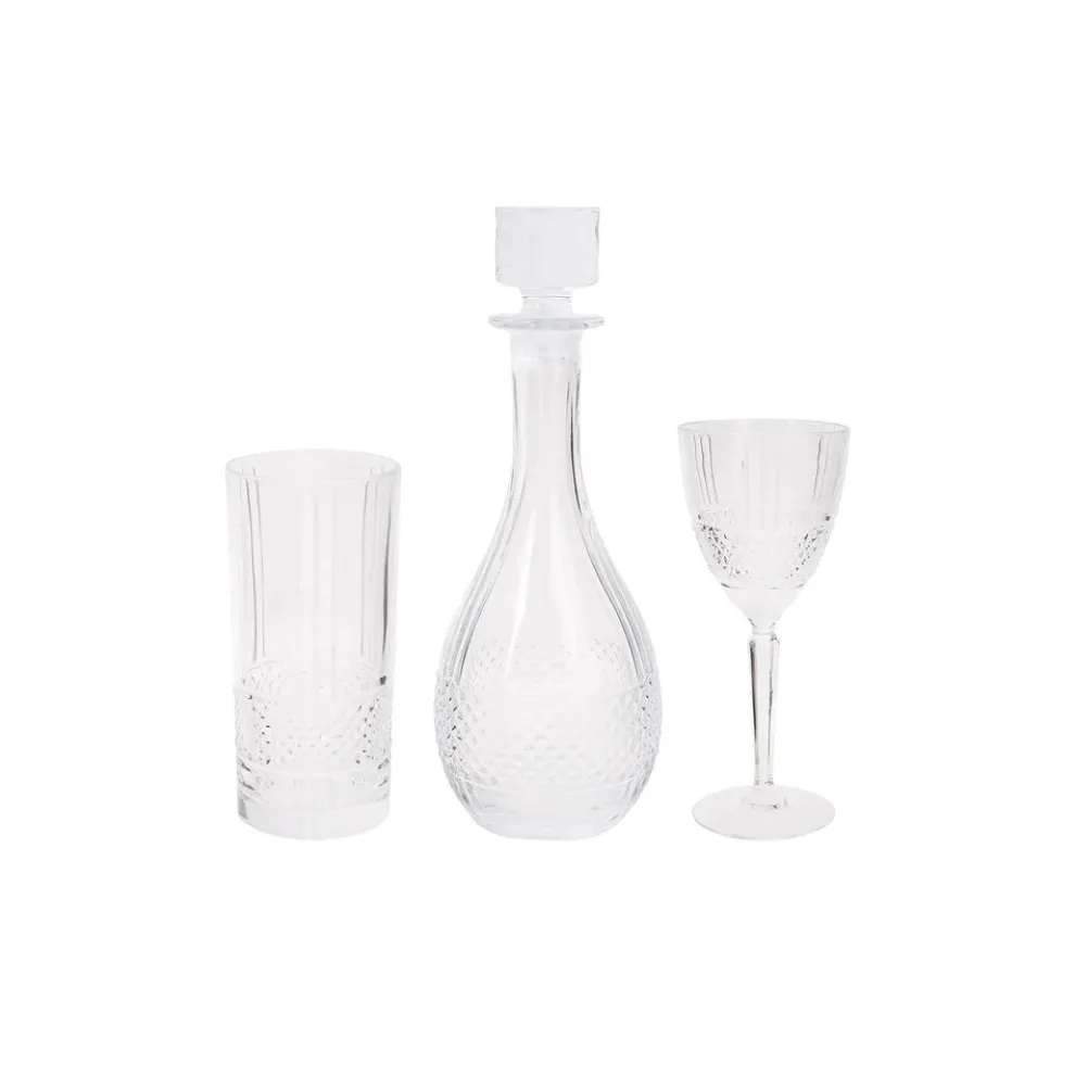 Karaca Milan 25 Piece Glass Set for 12 People, Transparent