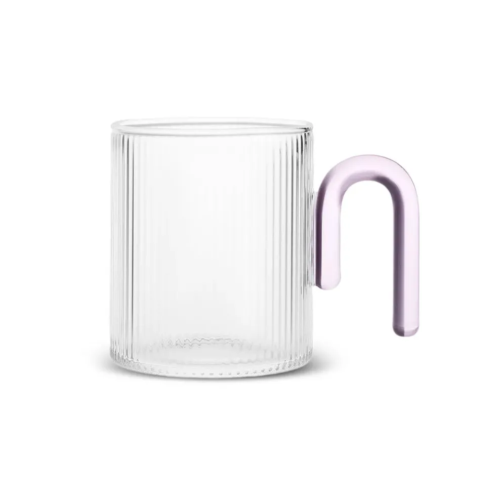 Karaca Miracle Glass Mug, 320ml, Pink