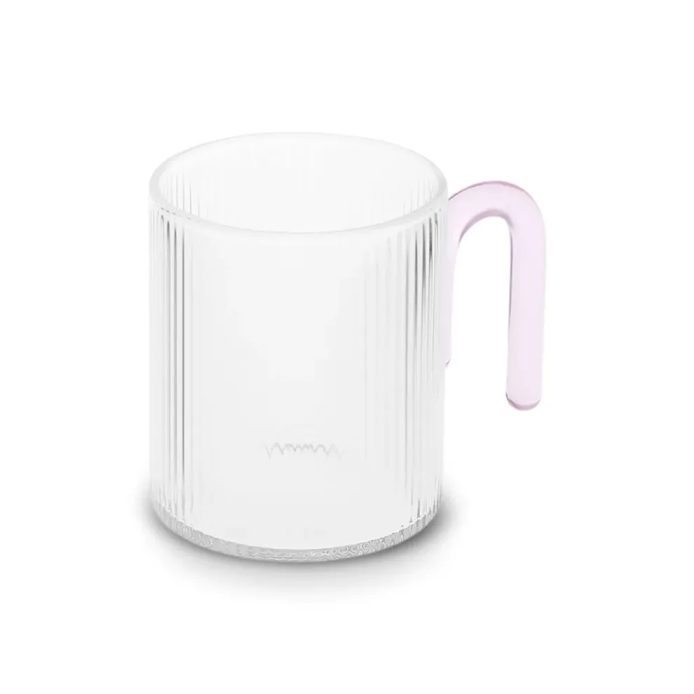 Karaca Miracle Glass Mug, 320ml, Pink