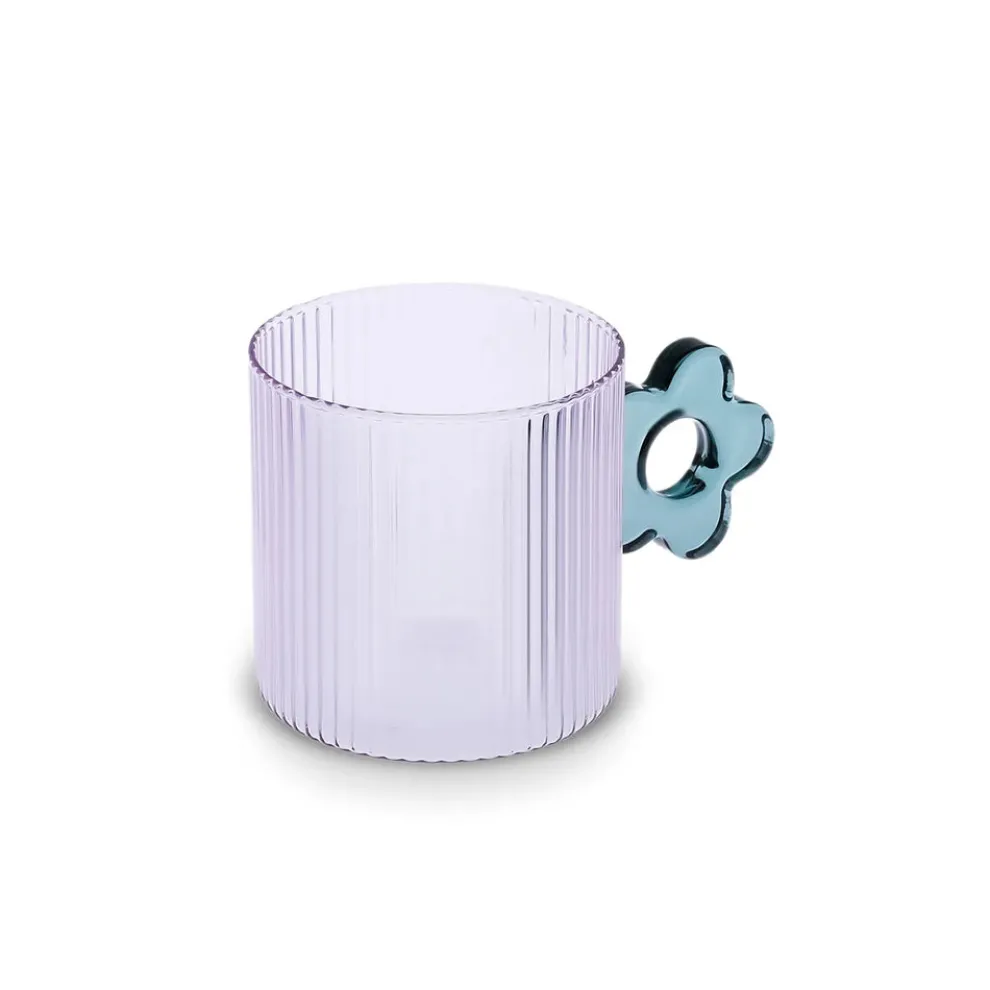 Karaca Miracle Glass Mug, 360ml, Green Flower