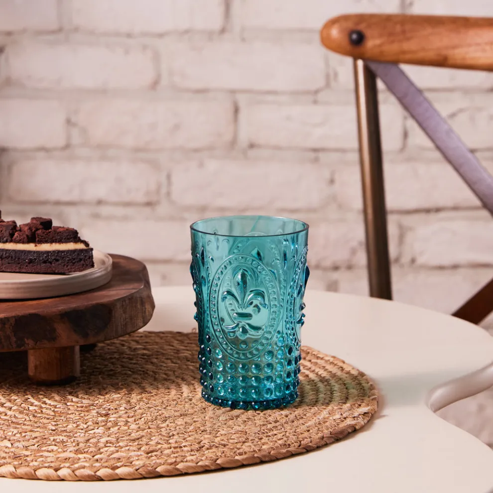 Karaca Moise Acrylic Tumbler Glass, 400ml, Blue