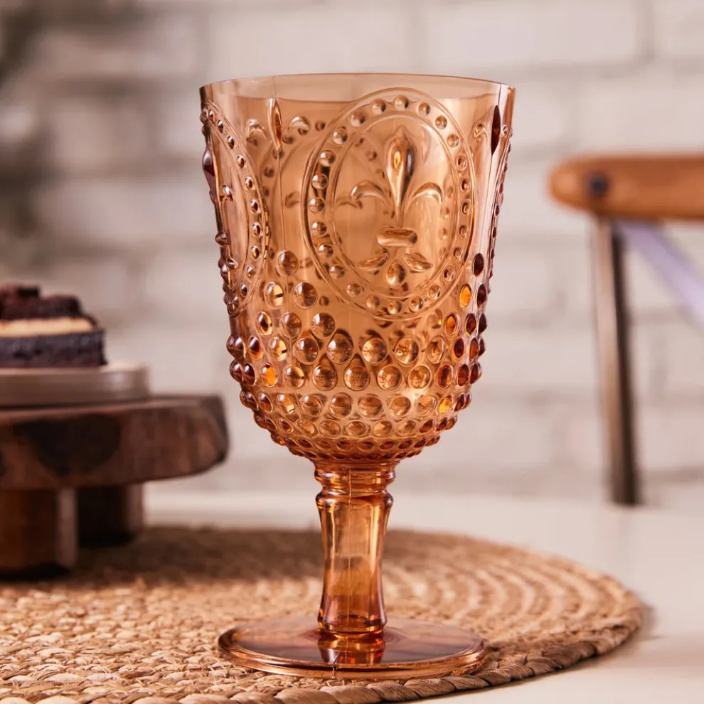 Karaca Moise Acrylic Wine Glass, 450ml, Orange