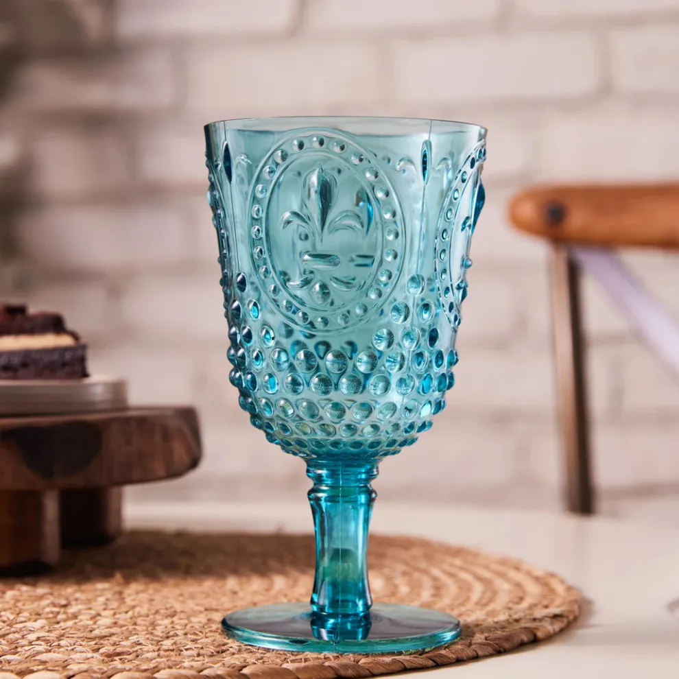 Karaca Moise Acrylic Wine Glass, 450ml, Blue