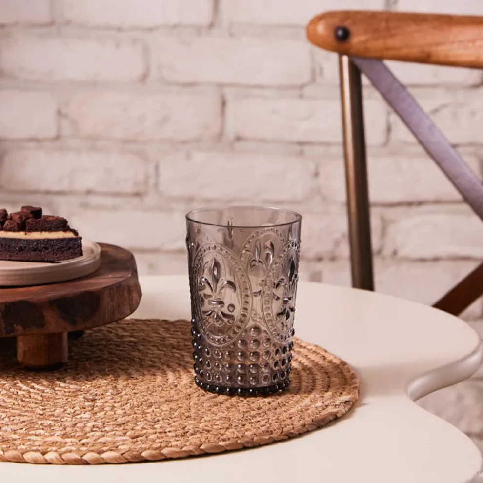 Karaca Moise Acrylic Tumbler Glass, 400ml, Anthratice