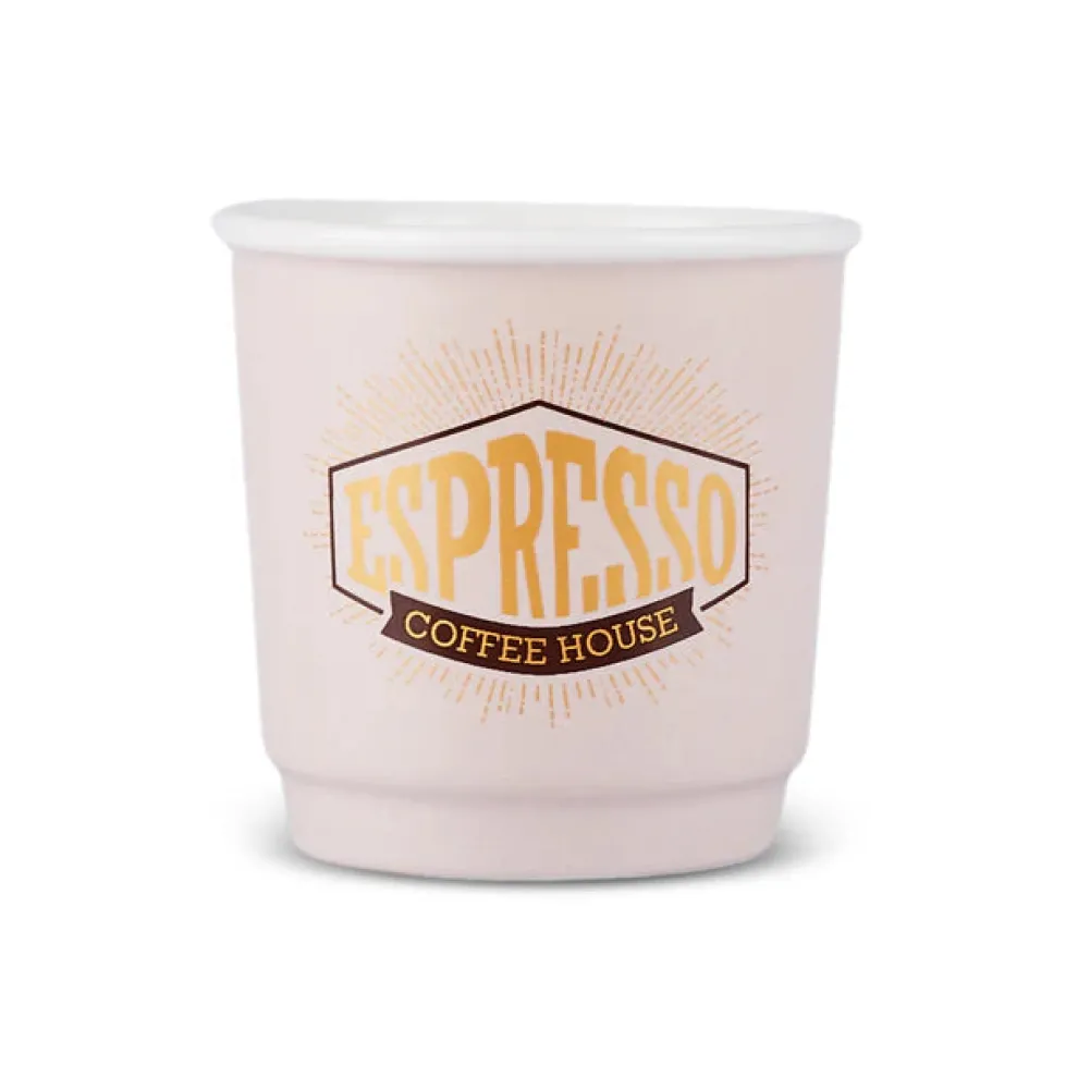 Karaca Monet 8-Piece Stoneware Espresso Turkish Coffee Cup Set for 4 People, 90ml, Multi