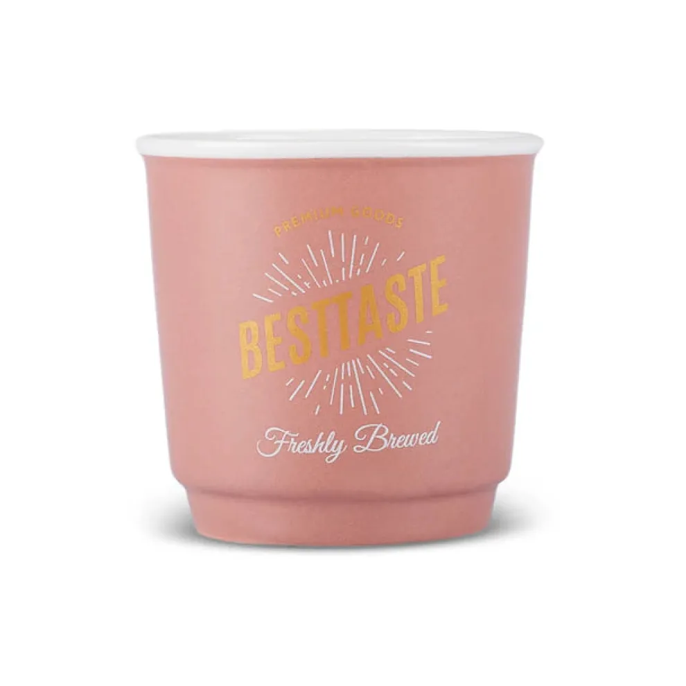 Karaca Monet 8-Piece Stoneware Espresso Turkish Coffee Cup Set for 4 People, 90ml, Multi