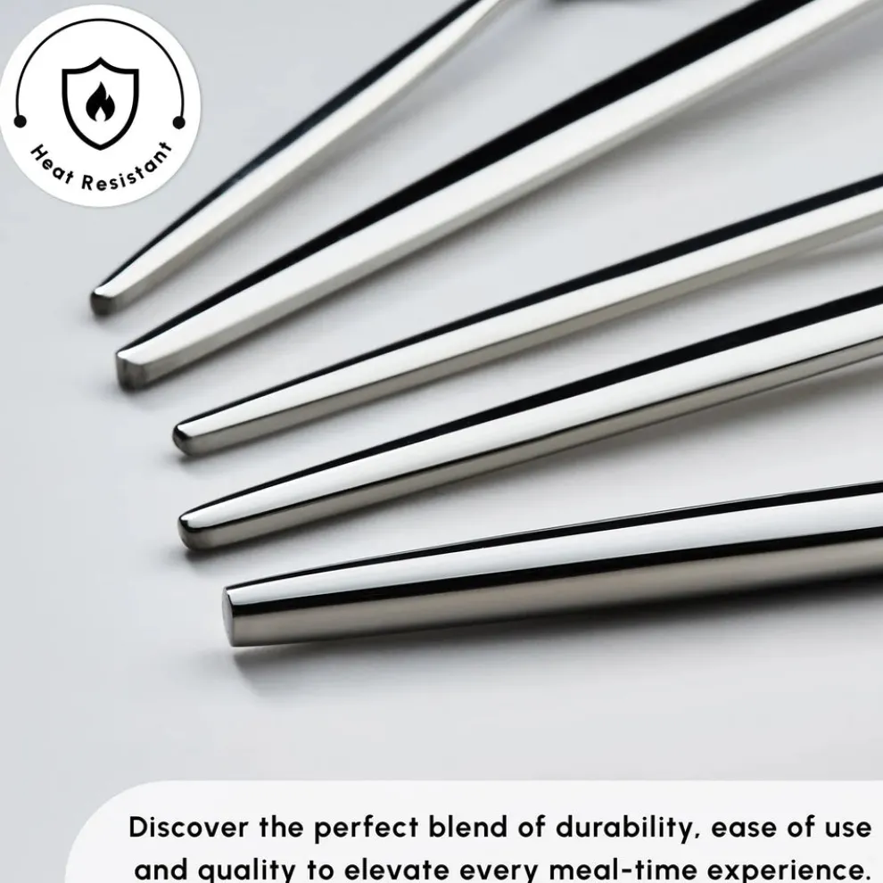 Karaca Moongate 84-Piece 316+ Stainless Steel Cutlery Set for 12 People, Silver