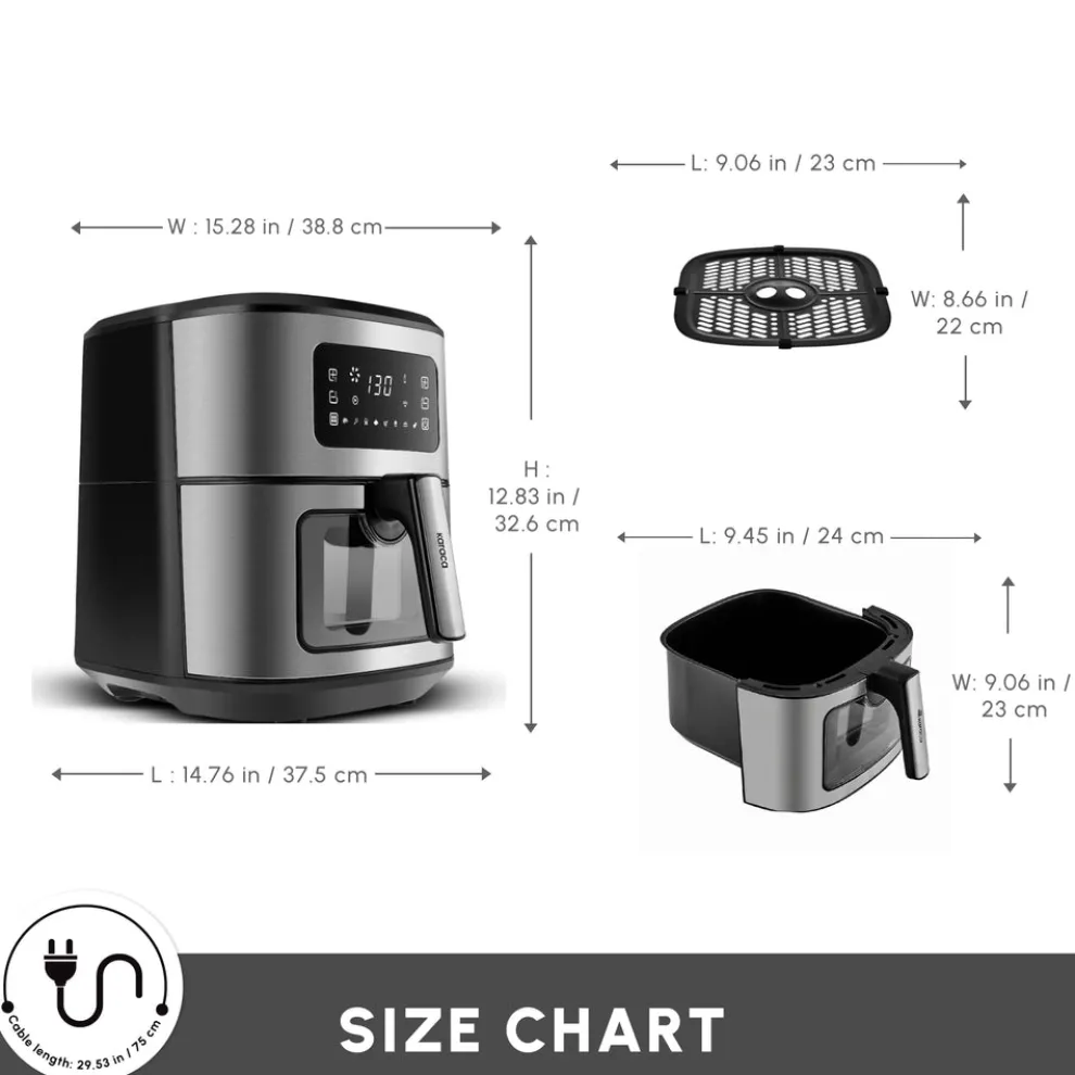 Karaca Multifry Air Fryer, 6,5L, 1700W, Inox