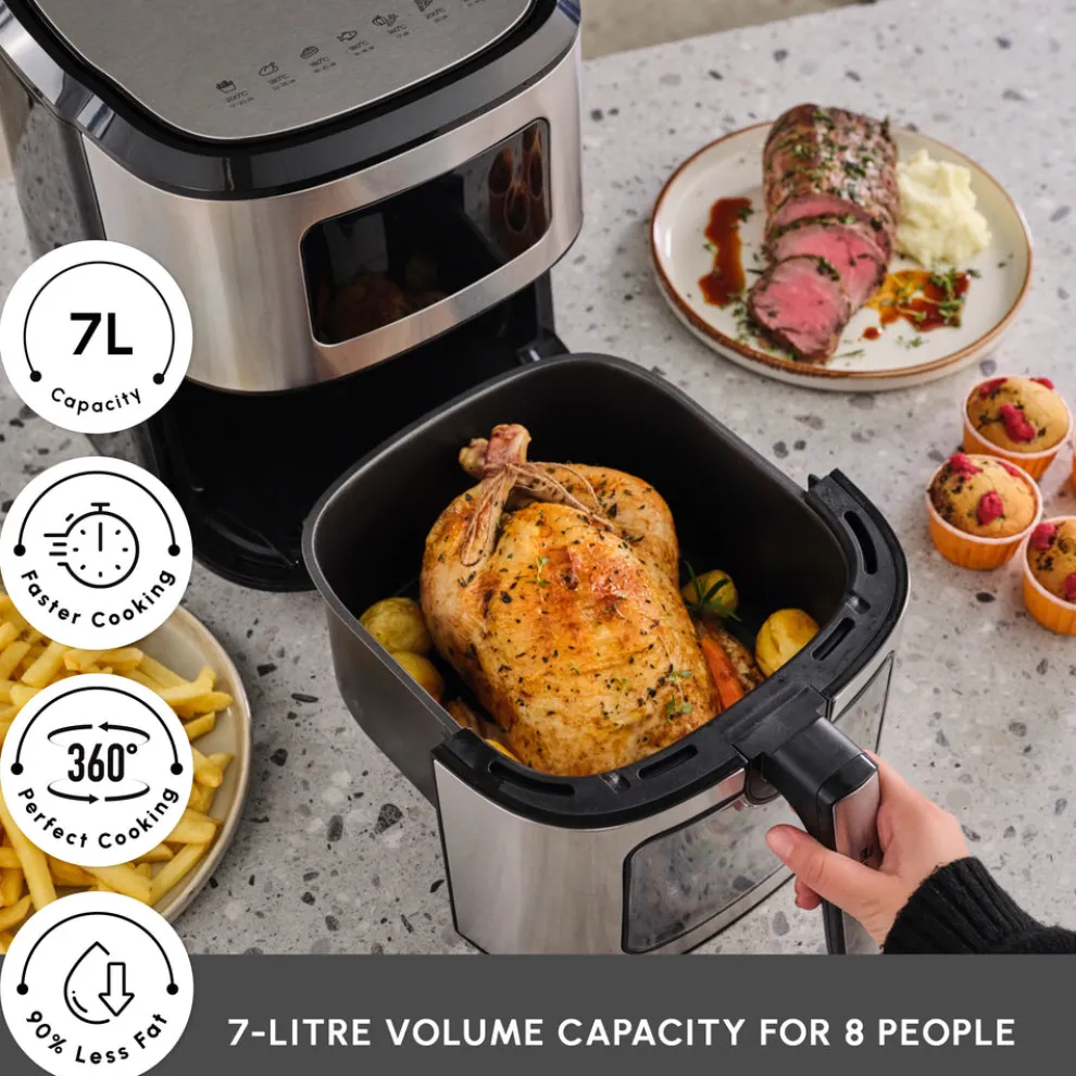 Karaca Multifry Air Fryer, 6,5L, 1700W, Inox