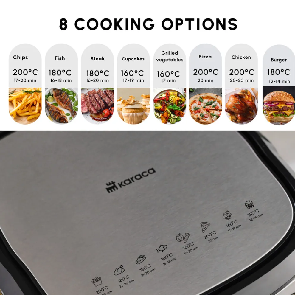 Karaca Multifry Air Fryer, 6,5L, 1700W, Inox