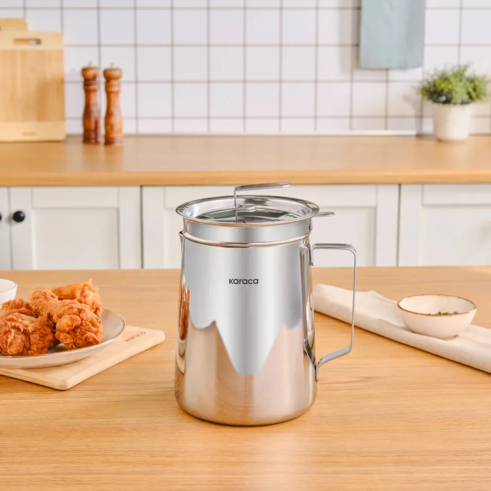 Karaca Mutfaksever Stainless Steel Frying Pot, 2L, Silver