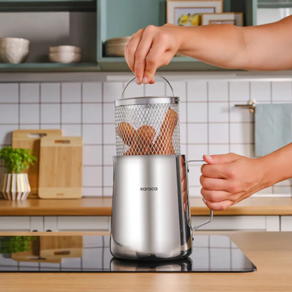 Karaca Mutfaksever Stainless Steel Frying Pot, 2L, Silver