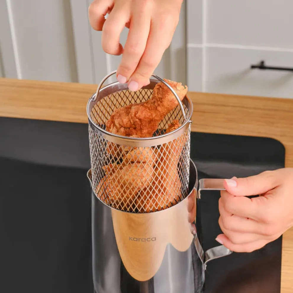 Karaca Mutfaksever Stainless Steel Frying Pot, 2L, Silver