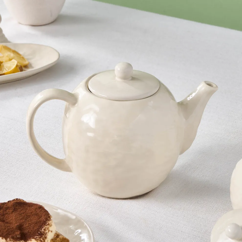 Karaca Nebula Beige Stoneware Teapot, 100ml, Beige