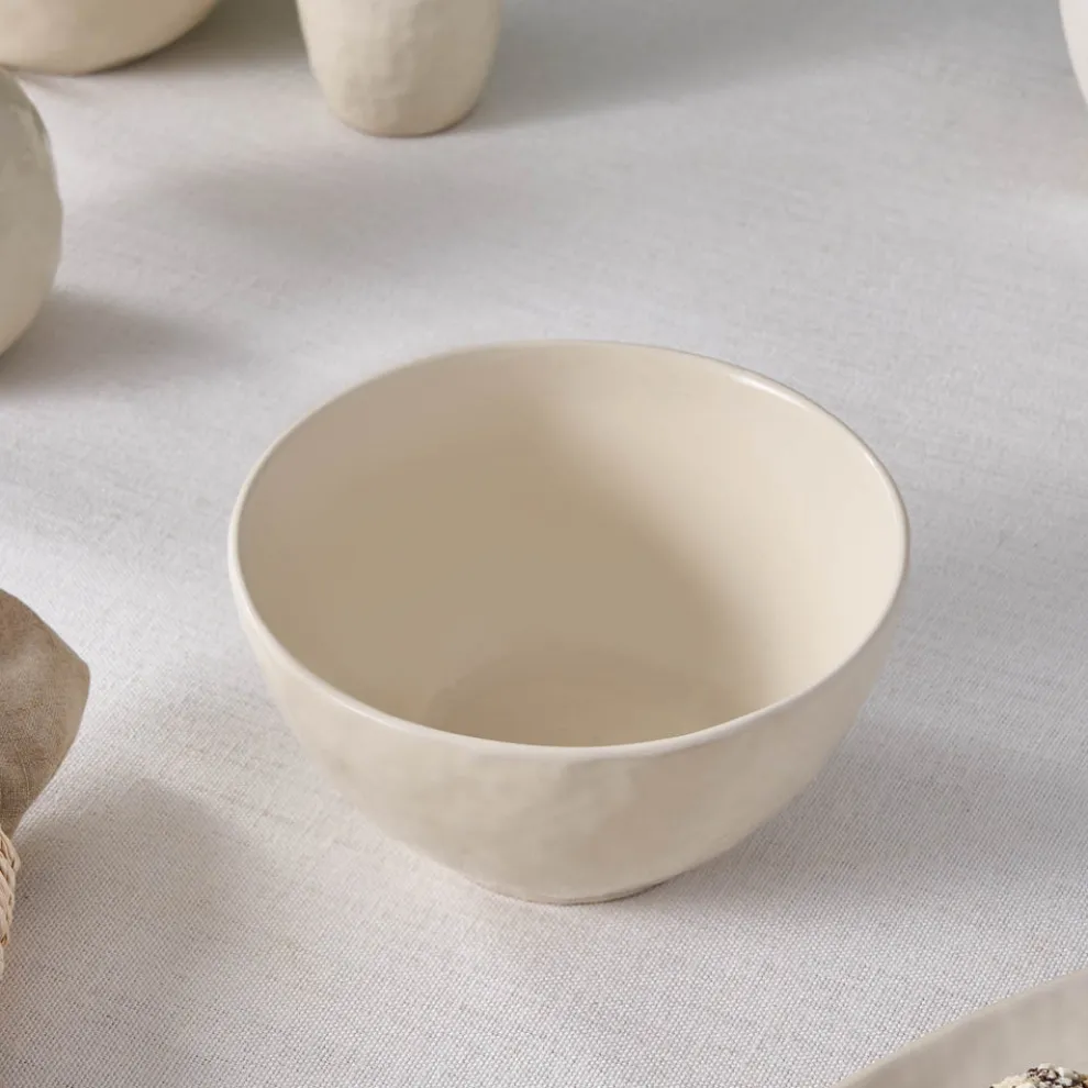 Karaca Nebula Stoneware Cereal/Soup Bowl, 15cm, Beige