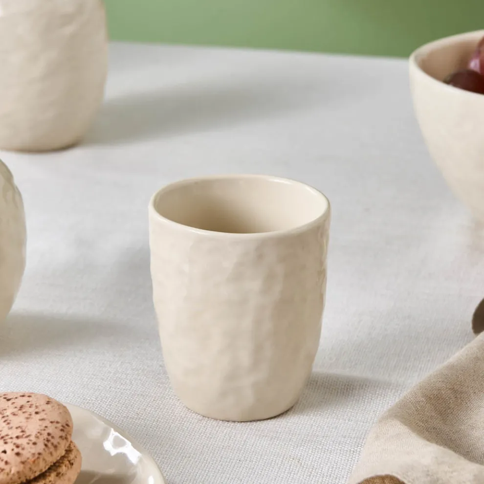 Karaca Nebula Stoneware Espresso Turkish Coffee Cup, 148ml, Beige