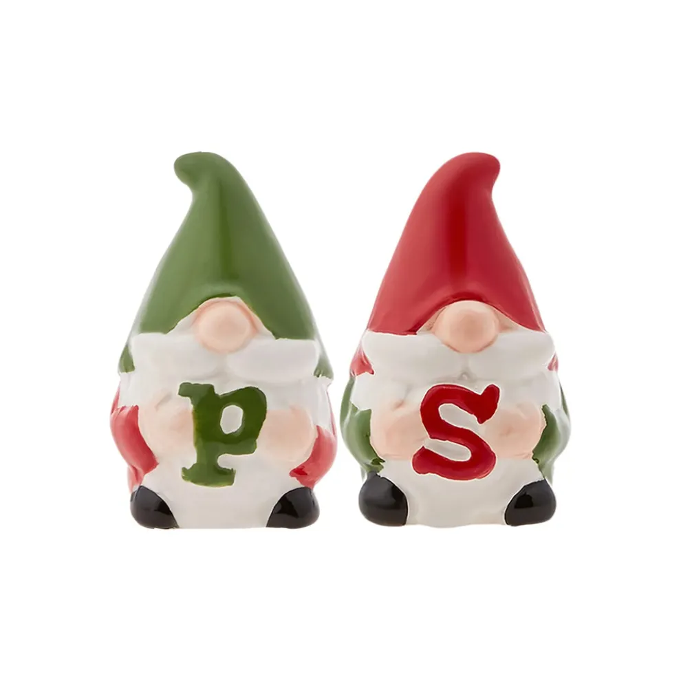 Karaca New Year Christmas Hoho Ceramic Salt and Pepper Shaker, 5cmx5cmx8cm, Multi