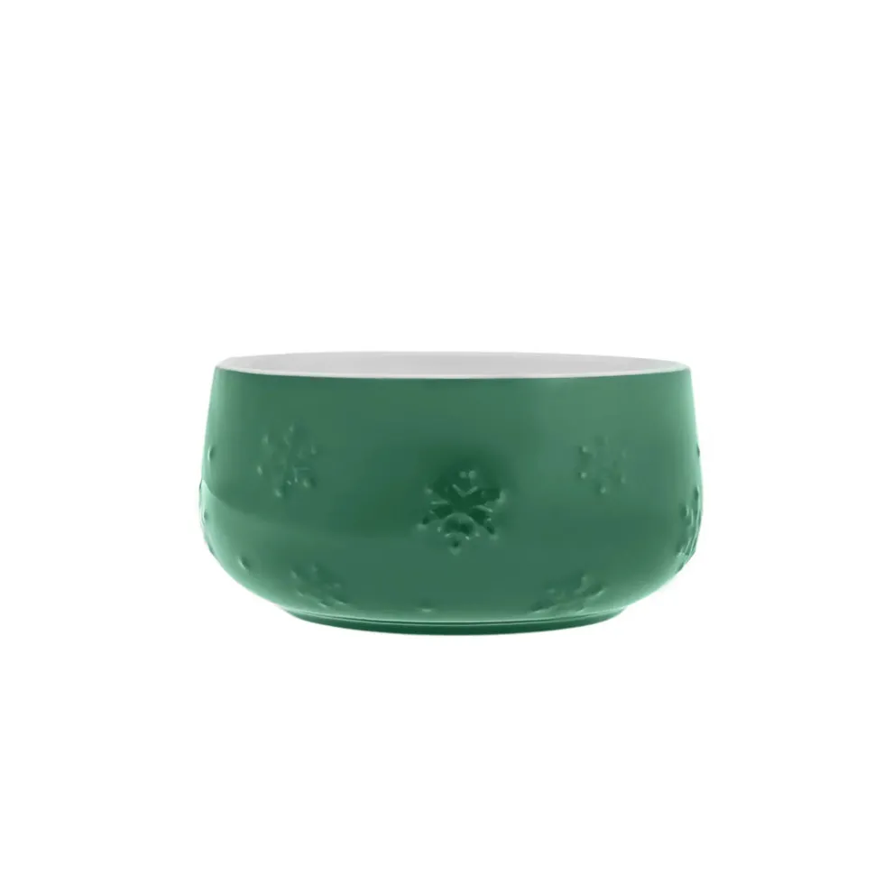 Karaca New Year Christmas Porcelain Dipping Dish, 15cm, Green