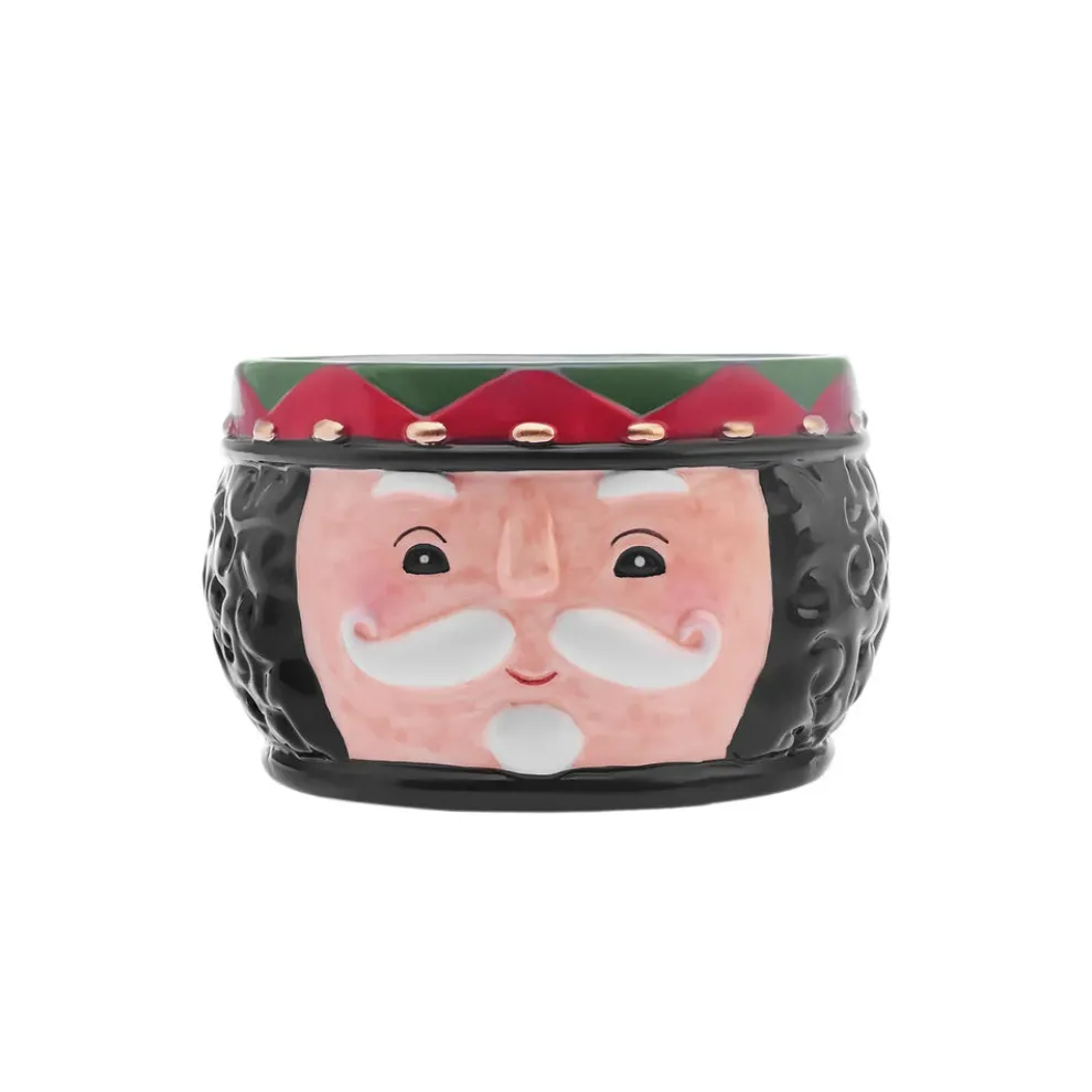 Karaca New Year Christmas Nutcracker Dipping Dish, 12cm, Black Multi