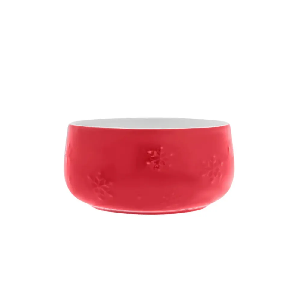 Karaca New Year Christmas Porcelain Dipping Dish, 15cm, Red