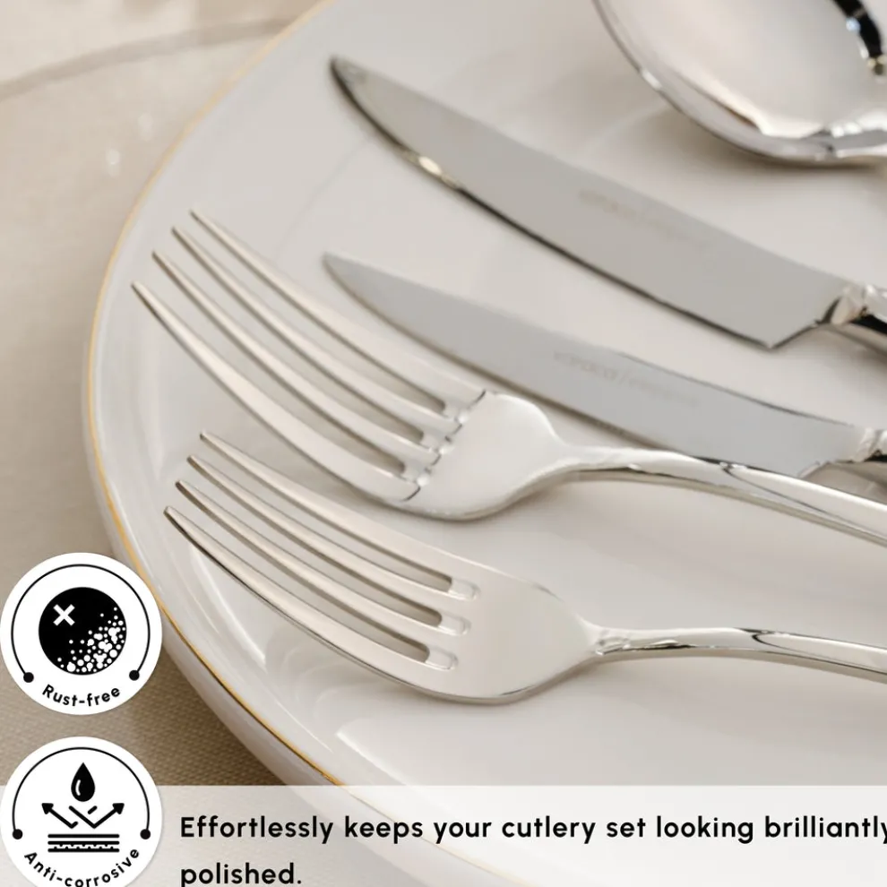 Karaca Novara 84-Piece Stainless Steel Cutlery Set for 12 People