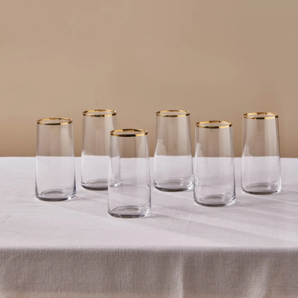 Karaca Orlando 6-Piece Highball Glass Set, 520ml, Multi