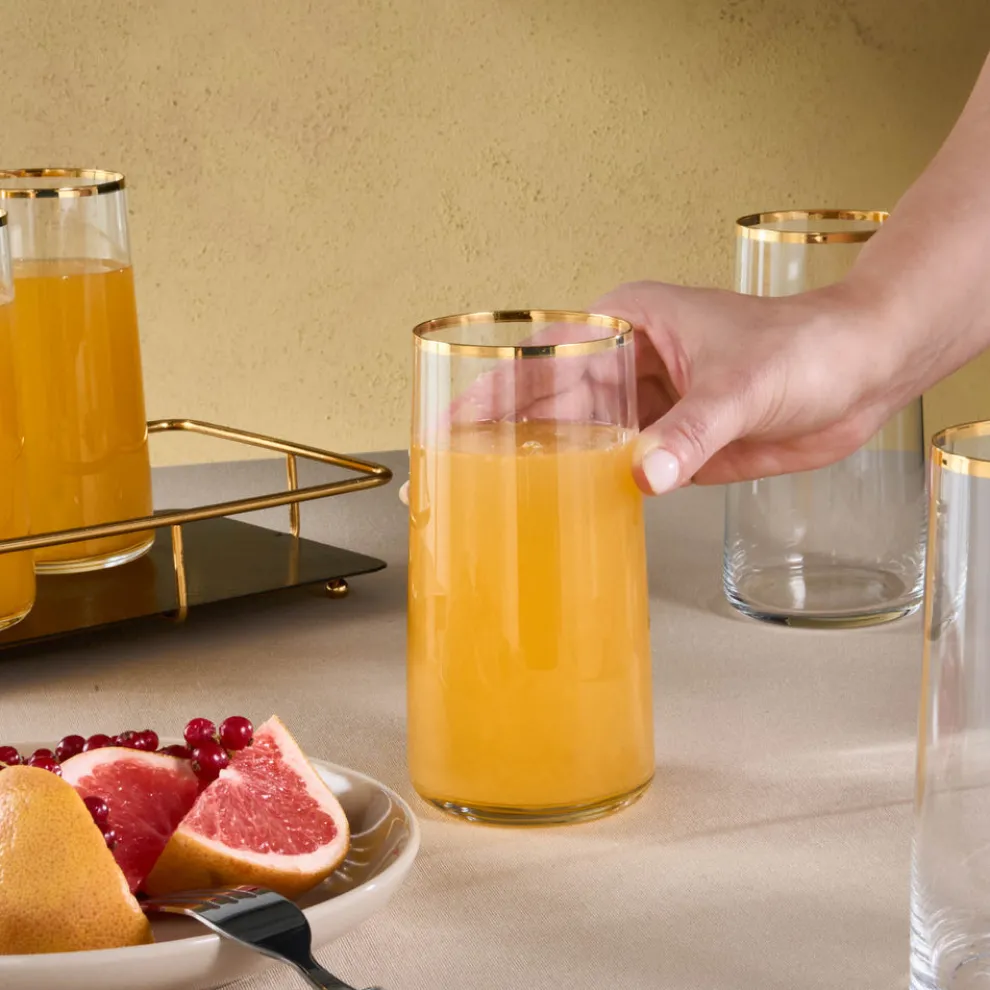 Karaca Orlando 6-Piece Highball Glass Set, 520ml, Multi