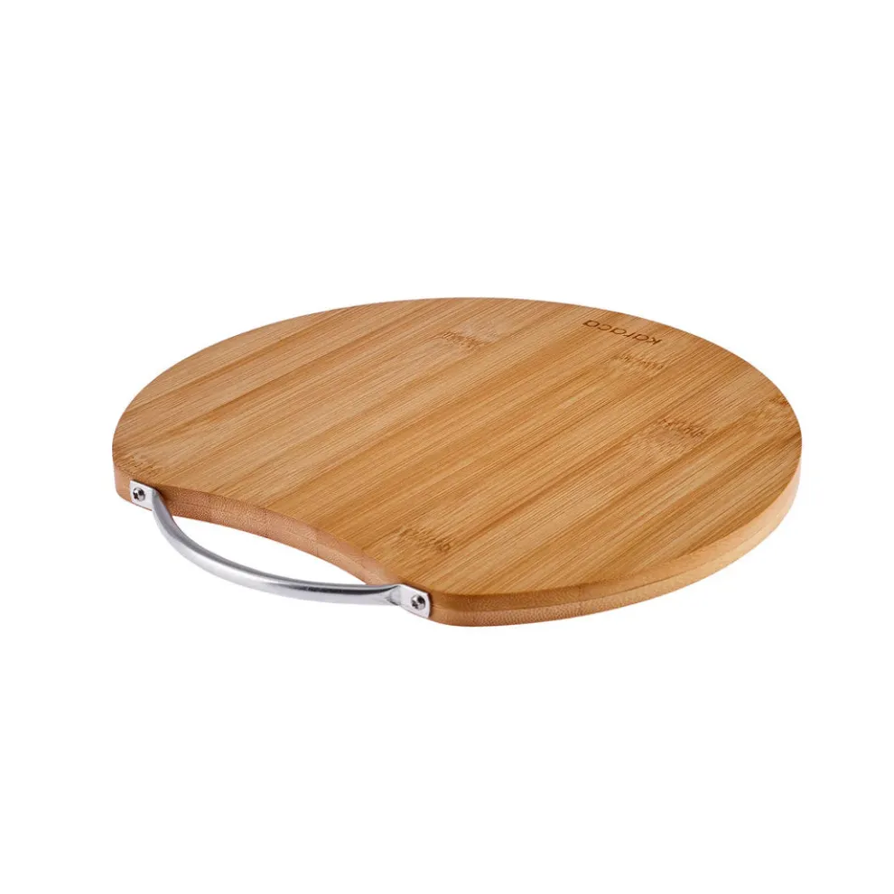 Karaca Owen Bamboo Round Chopping Board, Small, 25cmx25cm, Wood