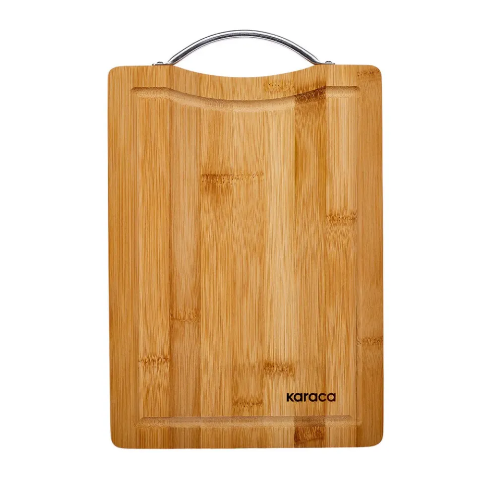 Karaca Owen Bamboo Rectangle Chopping Board, Large, Wood