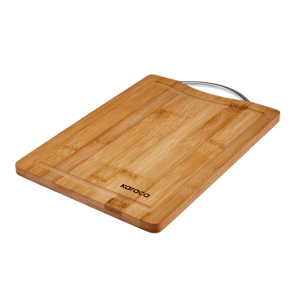 Karaca Owen Bamboo Rectangle Chopping Board, Large, Wood