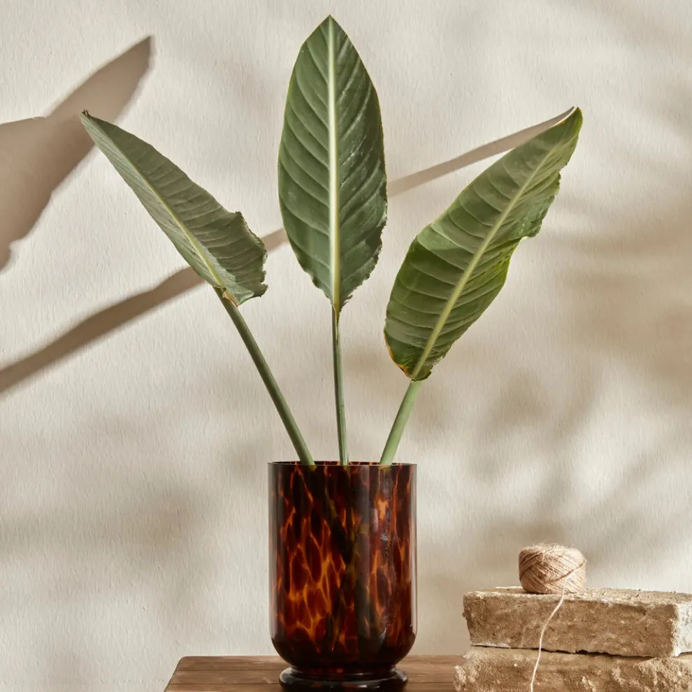 Karaca Patterned Glass Vase, Large, Multi