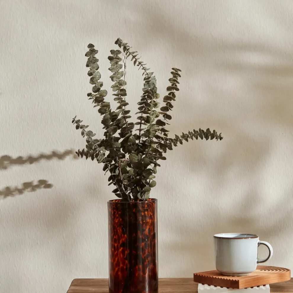 Karaca Patterned Glass Vase, Medium, Multi