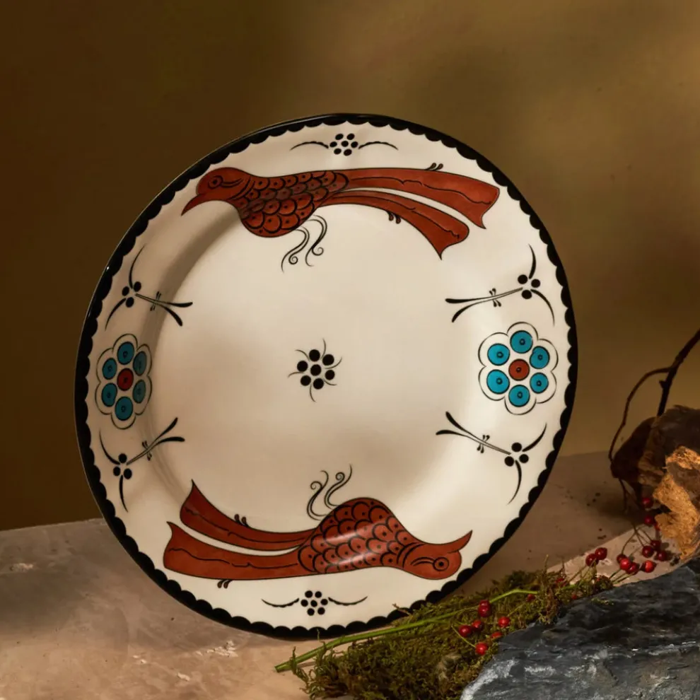 Karaca Paye Seljuk Collection Porcelain Dinner Plate, 26cm, Multi