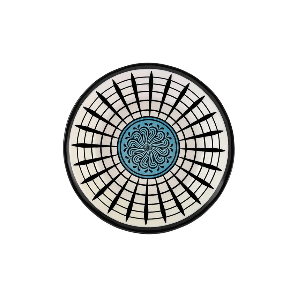 Karaca Paye Seljuk Collection Porcelain Snack Bowl, 14cm, Blue Multi