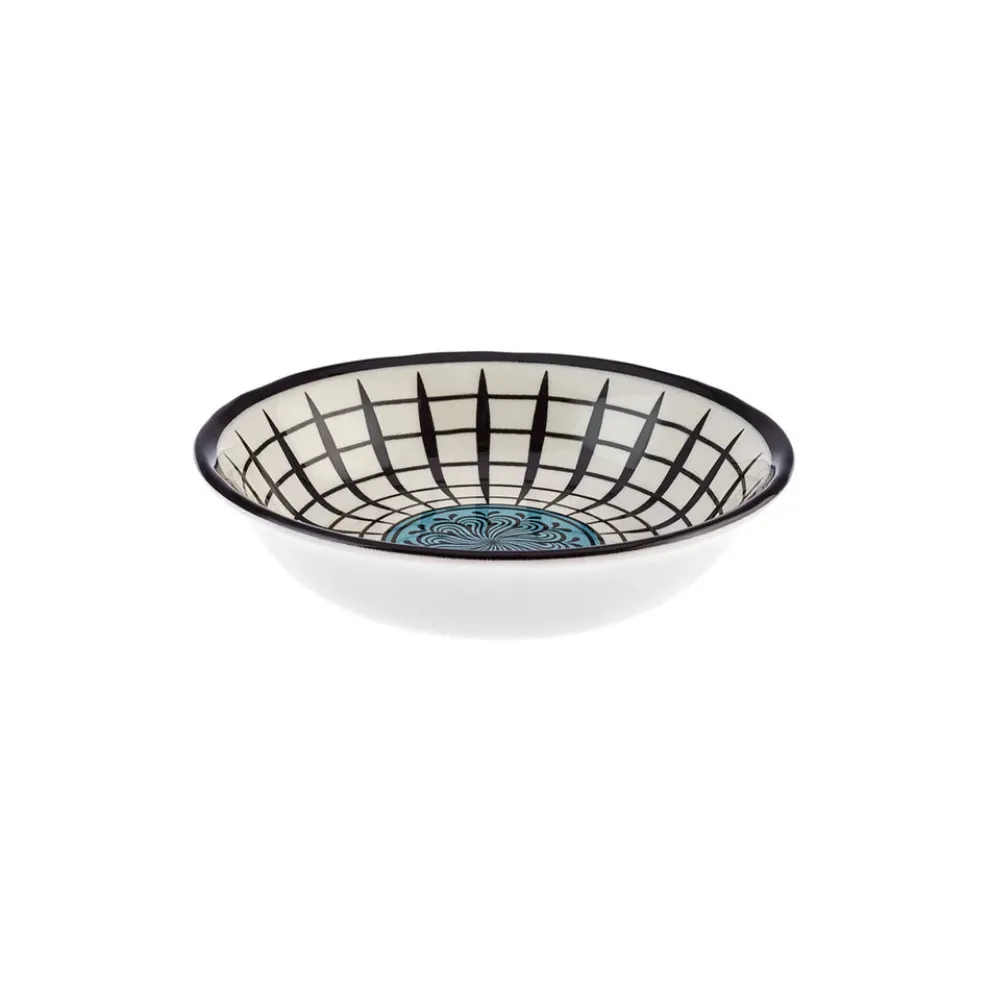 Karaca Paye Seljuk Collection Porcelain Snack Bowl, 14cm, Blue Multi