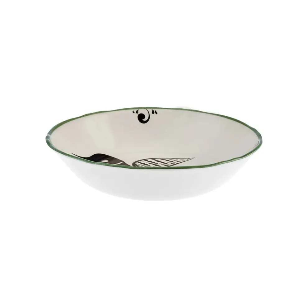 Karaca Paye Seljuk Collection Porcelain CerealSoup Bowl, 20cm, Green Multi