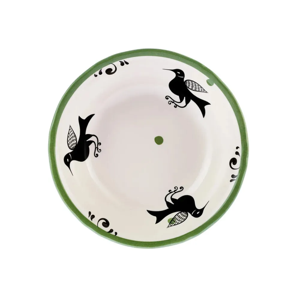 Karaca Paye Seljuk Collection Porcelain Serving Bowl, 24cm, Green Multi