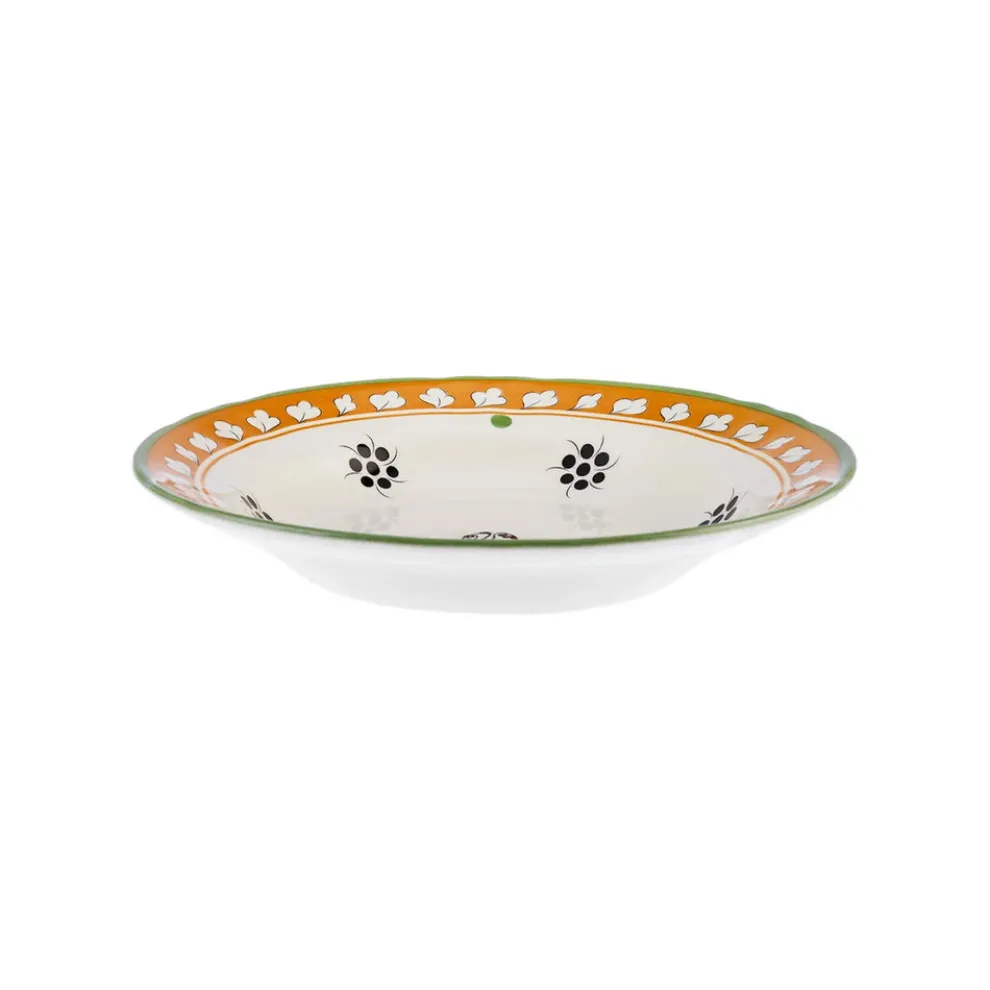 Karaca Paye Seljuk Collection Porcelain Pasta Bowl, 23cm, Yellow Multi