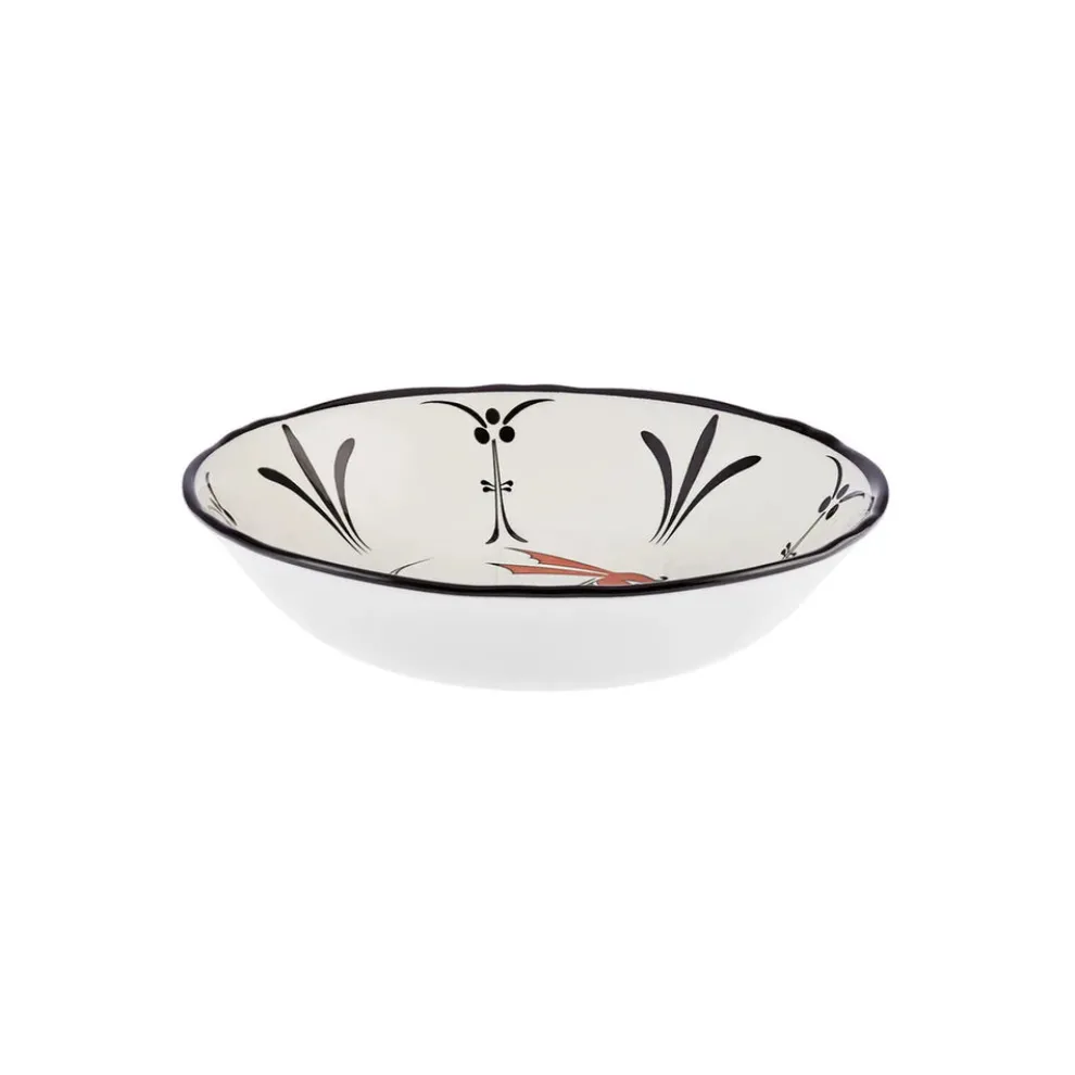 Karaca Paye Seljuk Collection Porcelain CerealSoup Bowl, 20cm, Black Multi