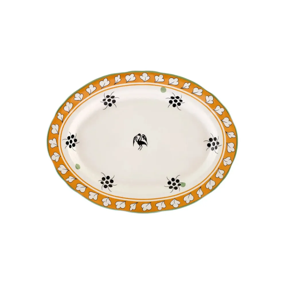 Karaca Paye Seljuk Collection Porcelain Serving Platter, 31cm, Yellow Multi