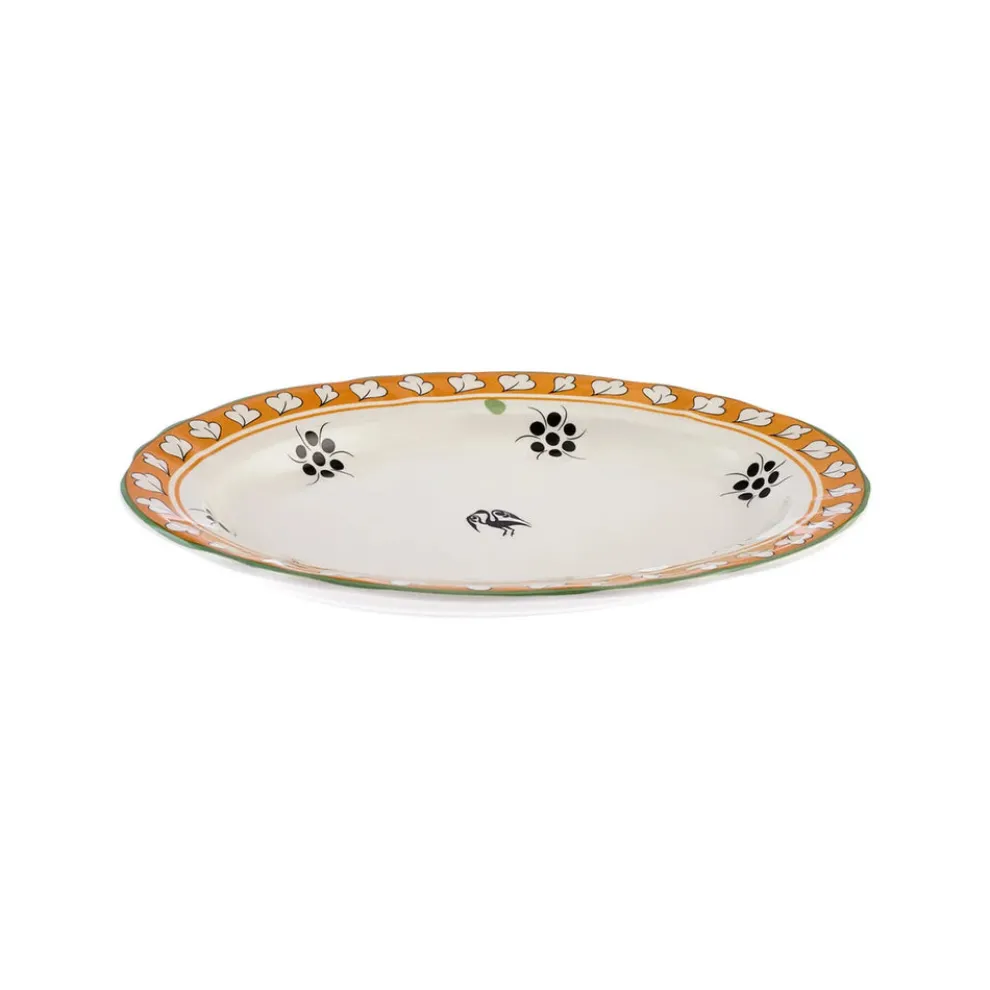Karaca Paye Seljuk Collection Porcelain Serving Platter, 31cm, Yellow Multi