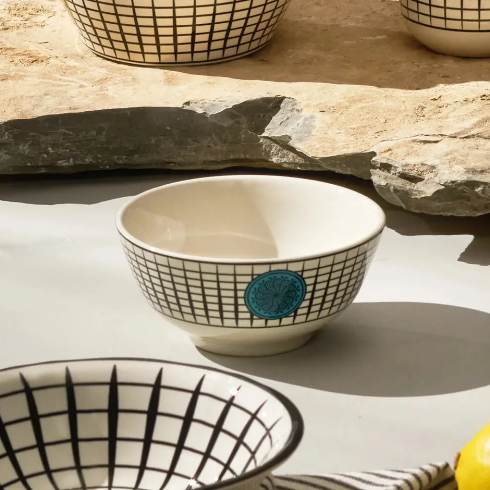 Karaca Paye Seljuk Collection Porcelain Snack Bowl, 12cm, Blue Multi