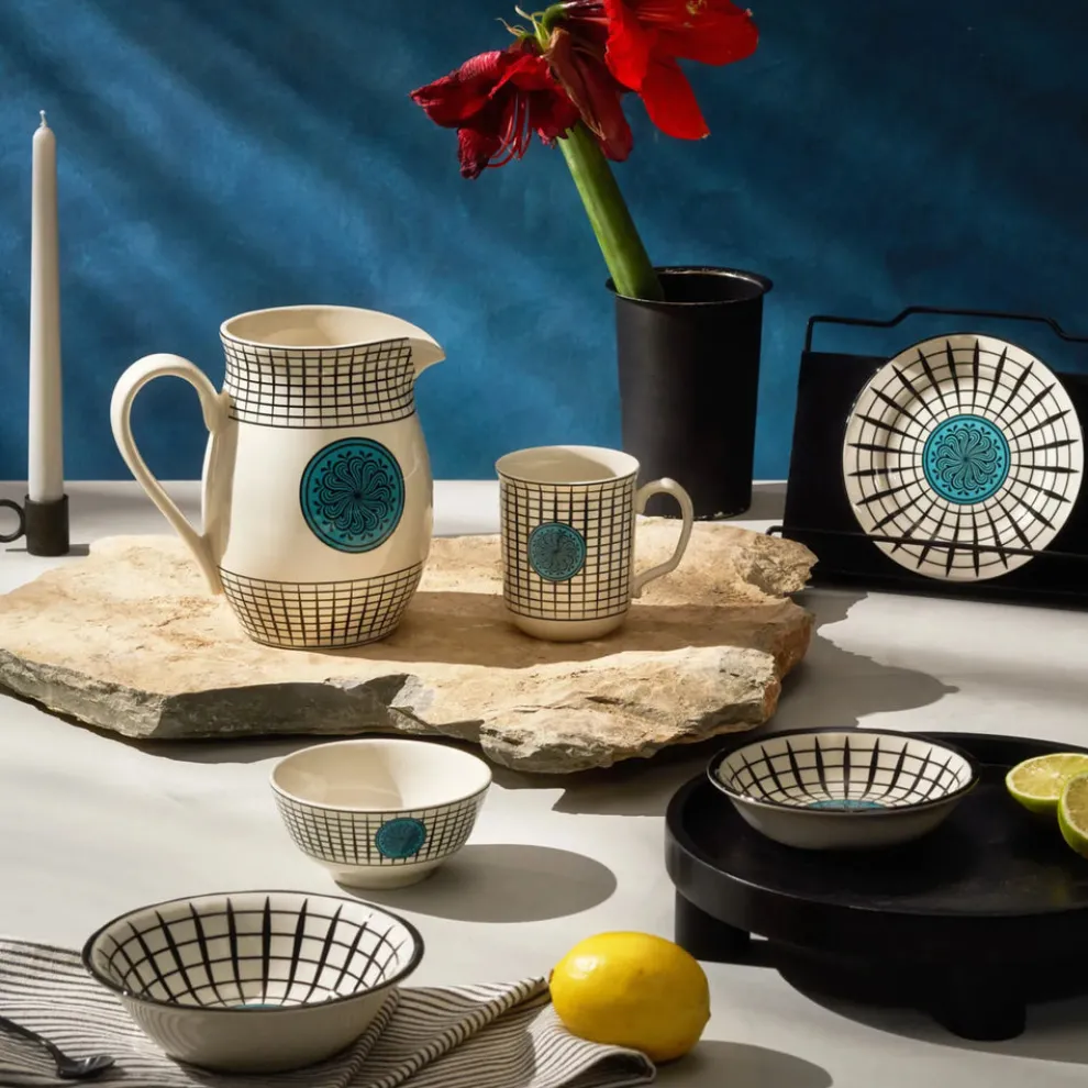 Karaca Paye Seljuk Collection Porcelain Snack Bowl, 12cm, Blue Multi