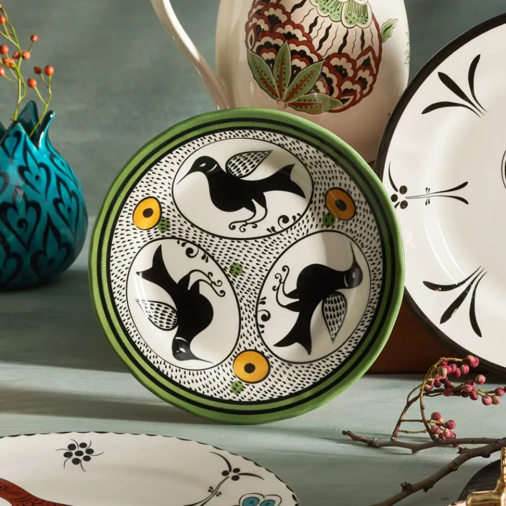 Karaca Paye Seljuk Collection Porcelain Side Plate, 21cm, Green Multi