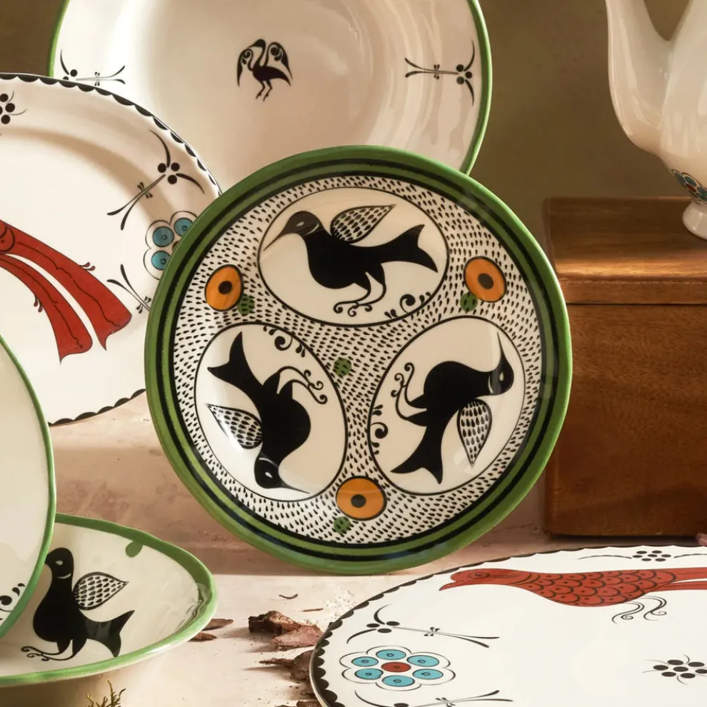 Karaca Paye Seljuk Collection Porcelain Side Plate, 21cm, Green Multi