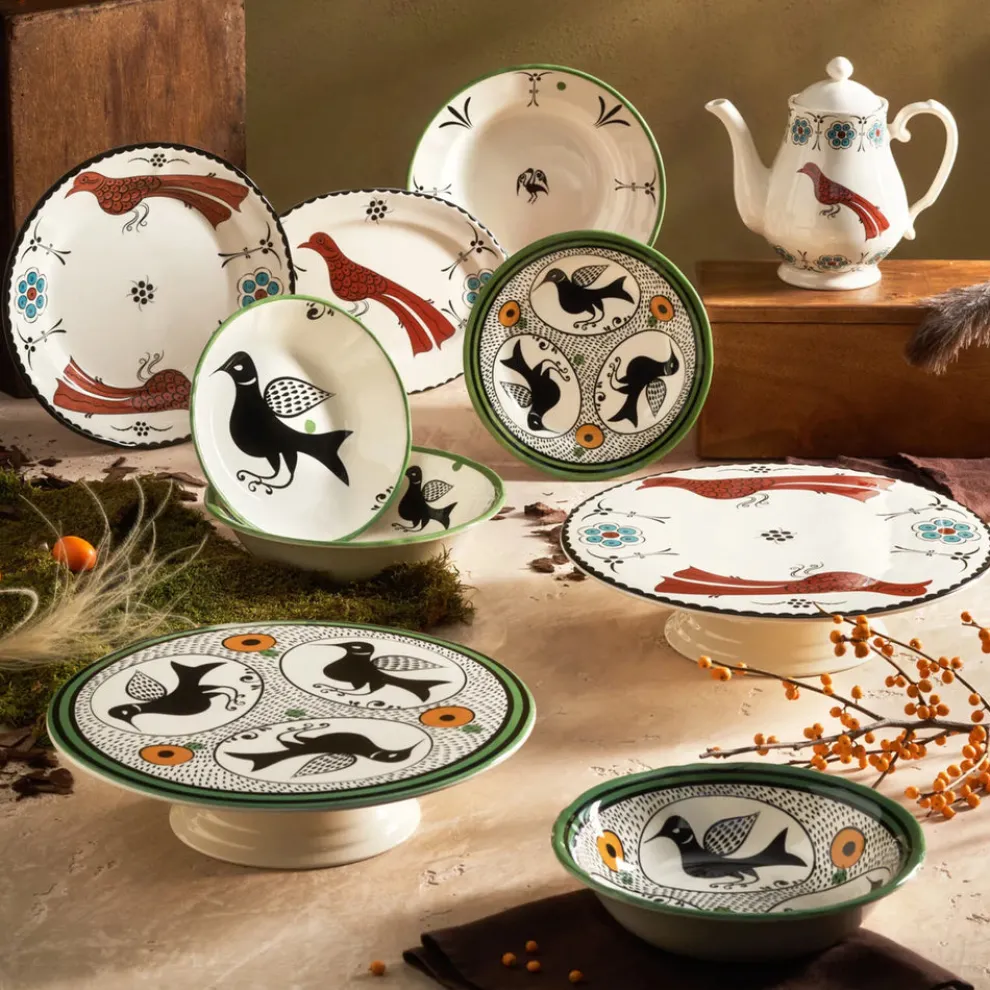 Karaca Paye Seljuk Collection Porcelain Side Plate, 21cm, Green Multi