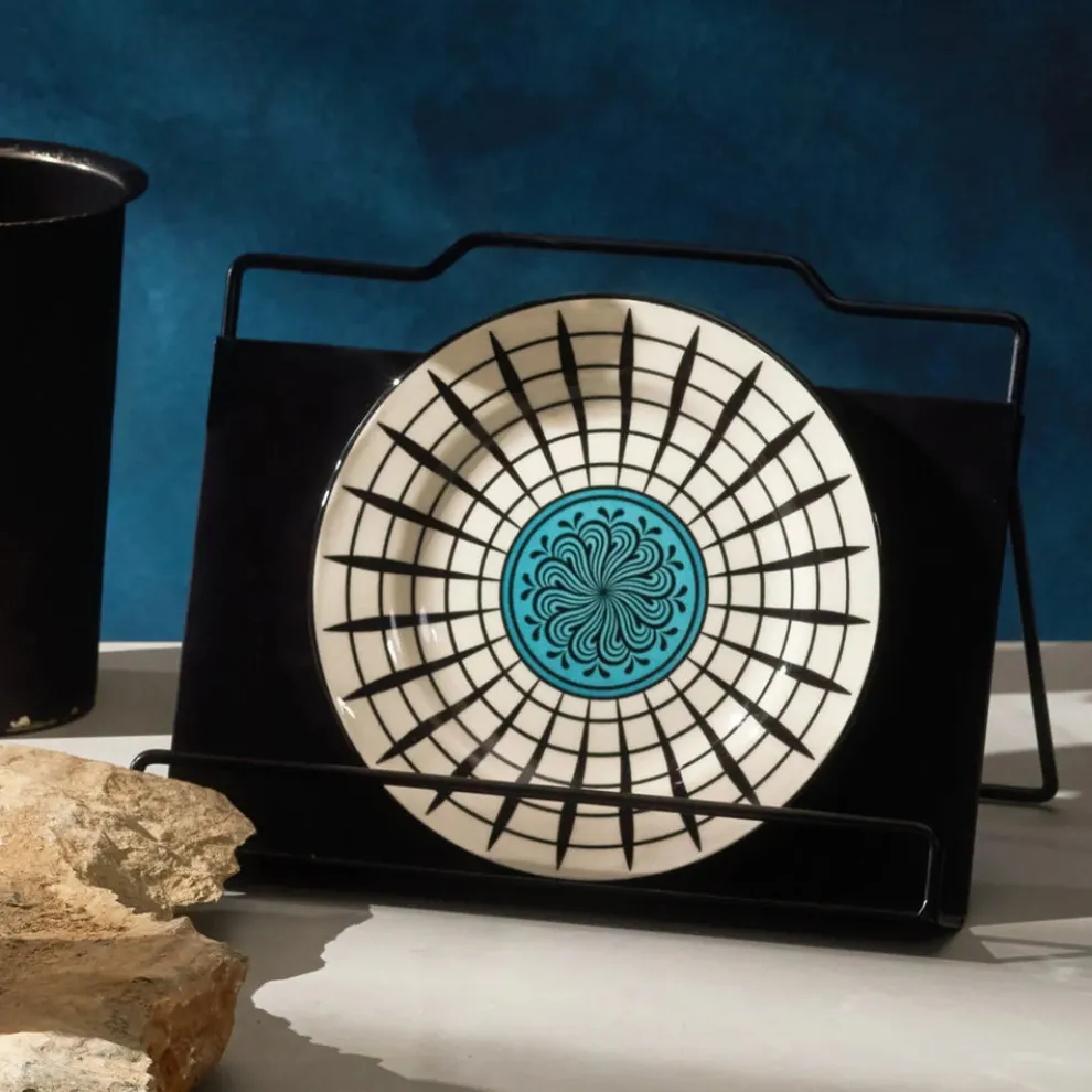 Karaca Paye Seljuk Collection Porcelain Side Plate, 16cm, Blue Multi